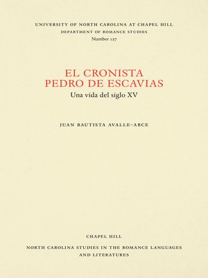 cover image of El cronista Pedro de Escavias